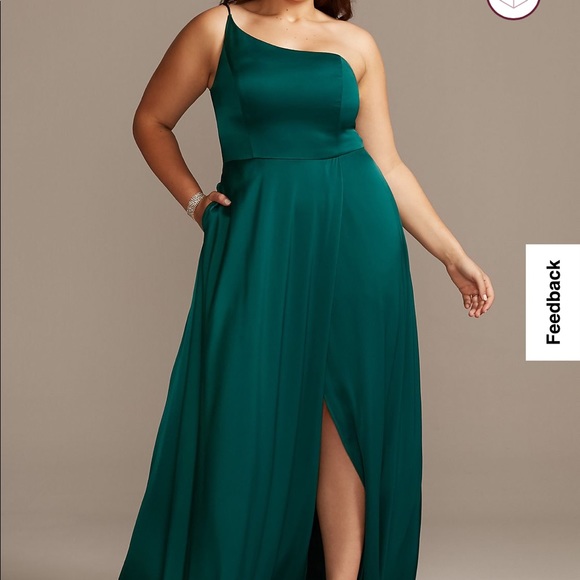 CREPE-BACK SATIN ONE-SHOULDER BRIDESMAID DRESS - Picture 2 of 4